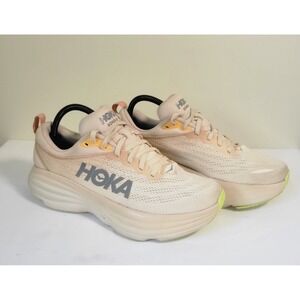 Hoka Bondi 8 Champagne Multi Running Shoes Womens 9B 1127952 CMV Walking Sneaker